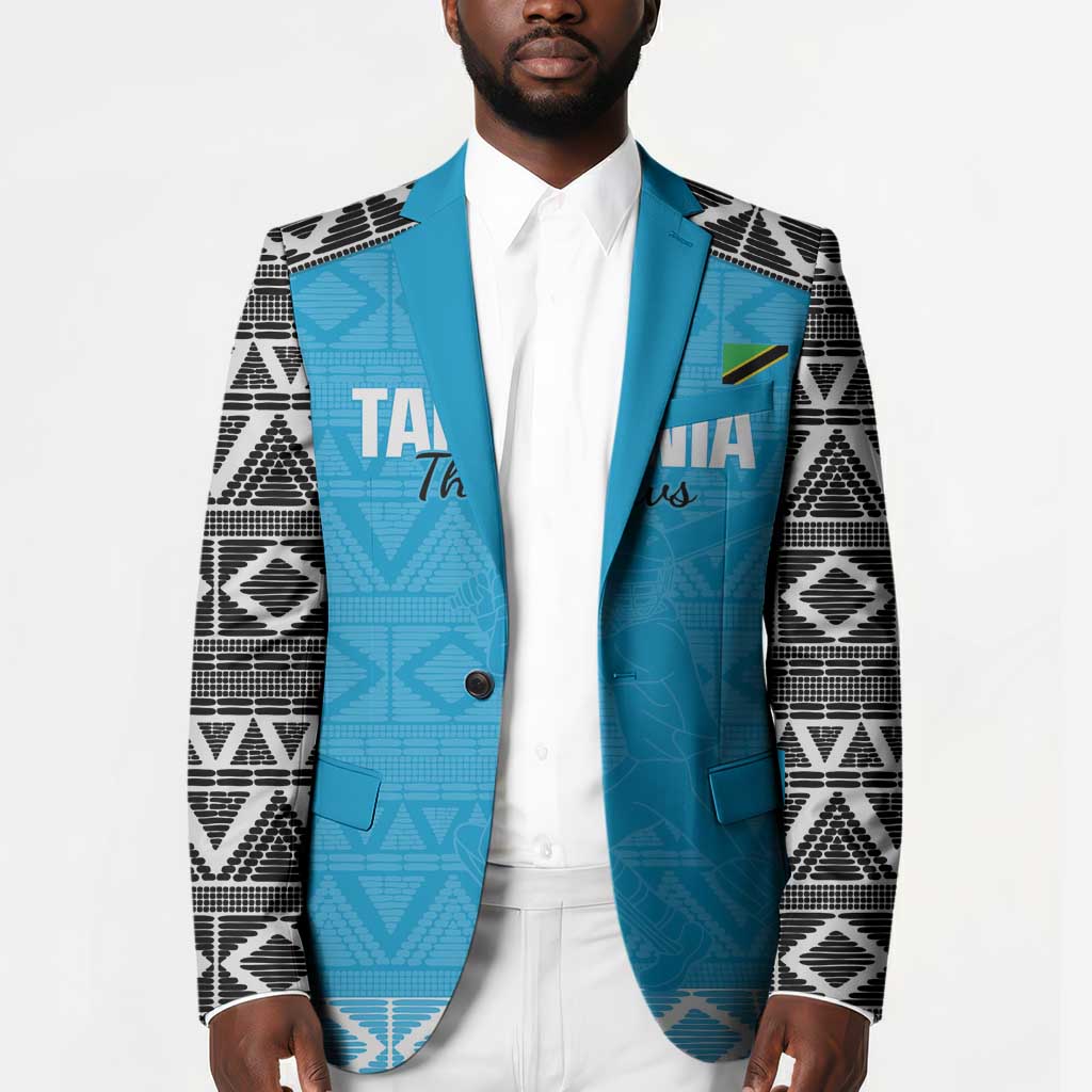 Custom Tanzania Cricket Blazer Go Cows Sporty African Pattern