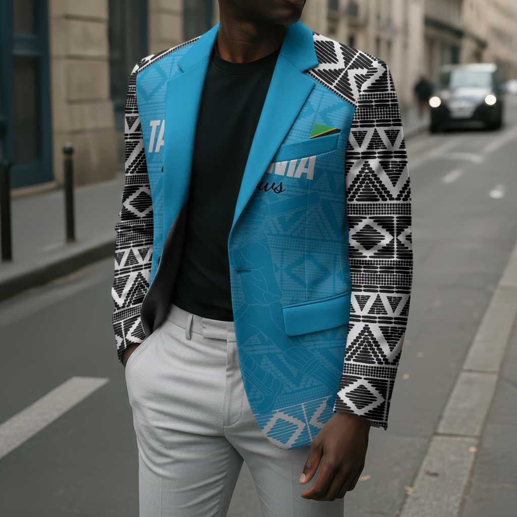 Custom Tanzania Cricket Blazer Go Cows Sporty African Pattern