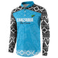 Custom Tanzania Cricket Button Sweatshirt Go Cows Sporty African Pattern