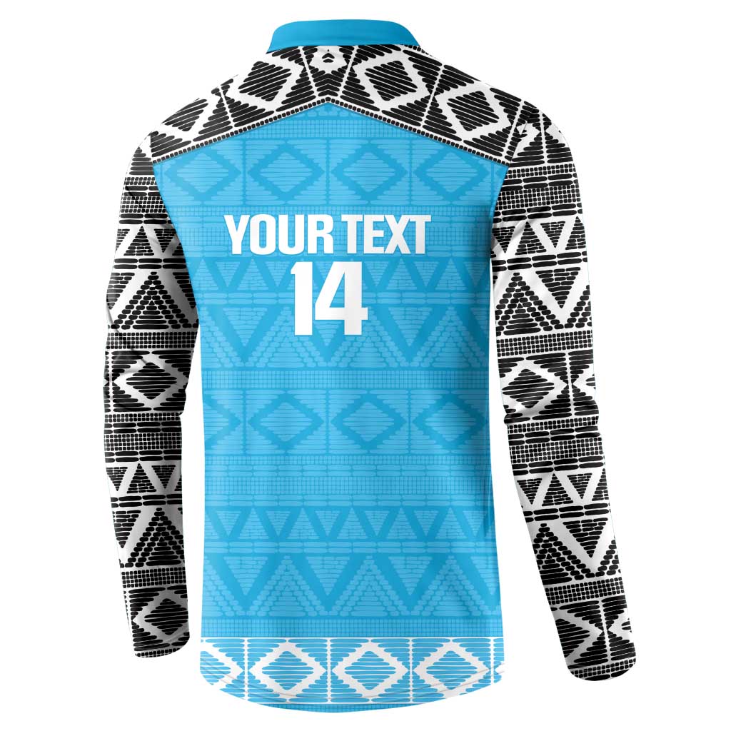 Custom Tanzania Cricket Button Sweatshirt Go Cows Sporty African Pattern