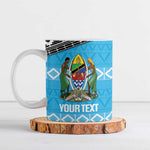 Custom Tanzania Cricket Ceramic Mug Go Cows Sporty African Pattern