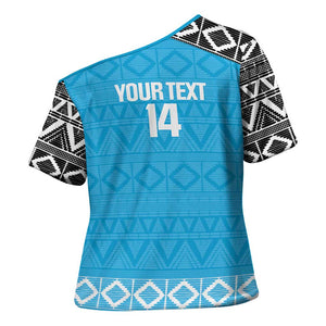 Custom Tanzania Cricket Cross Shoulder Shirt Go Cows Sporty African Pattern