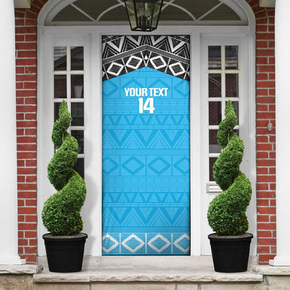 Custom Tanzania Cricket Door Cover Go Cows Sporty African Pattern