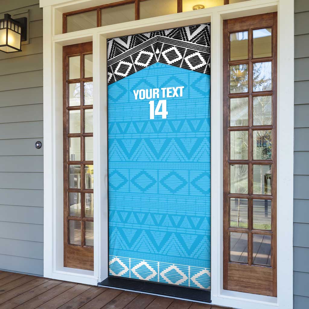 Custom Tanzania Cricket Door Cover Go Cows Sporty African Pattern