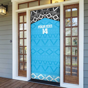 Custom Tanzania Cricket Door Cover Go Cows Sporty African Pattern