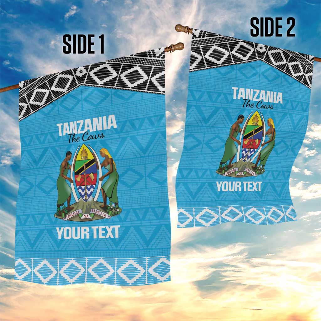 Afro Cricket Tanzania Custom Garden Flag Go Cows Sporty African Pattern - African Pride