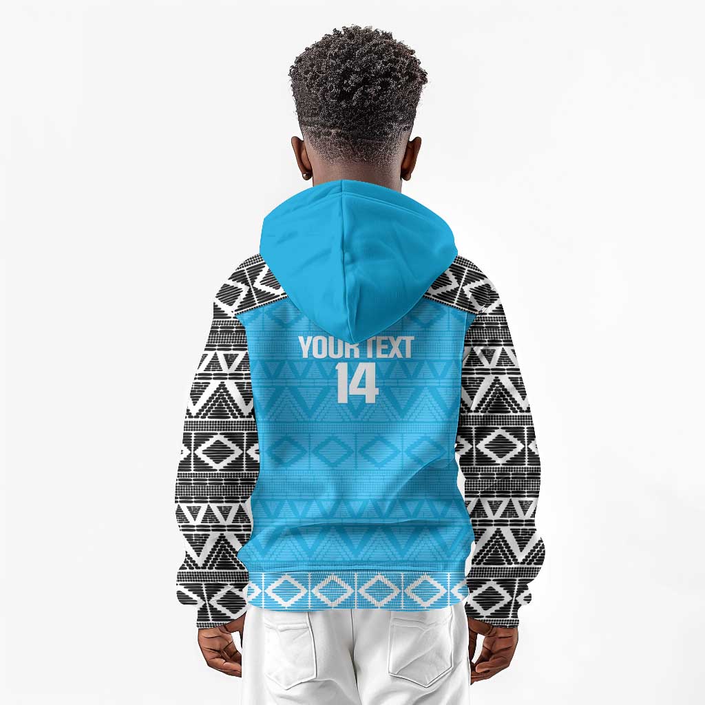 Afro Cricket Tanzania Custom Kid Hoodie Go Cows Sporty African Pattern - African Pride