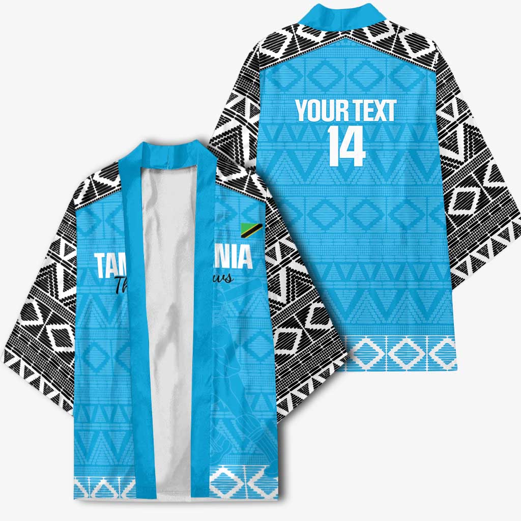 Custom Tanzania Cricket Kimono Go Cows Sporty African Pattern