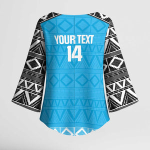 Custom Tanzania Cricket Kimono Sleeve Blouse Go Cows Sporty African Pattern