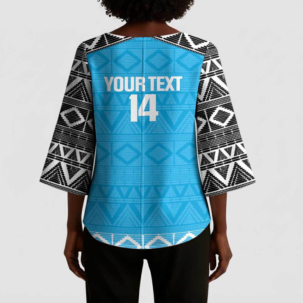 Custom Tanzania Cricket Kimono Sleeve Blouse Go Cows Sporty African Pattern