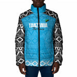 Custom Tanzania Cricket Padded Jacket Go Cows Sporty African Pattern
