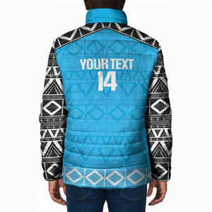 Custom Tanzania Cricket Padded Jacket Go Cows Sporty African Pattern