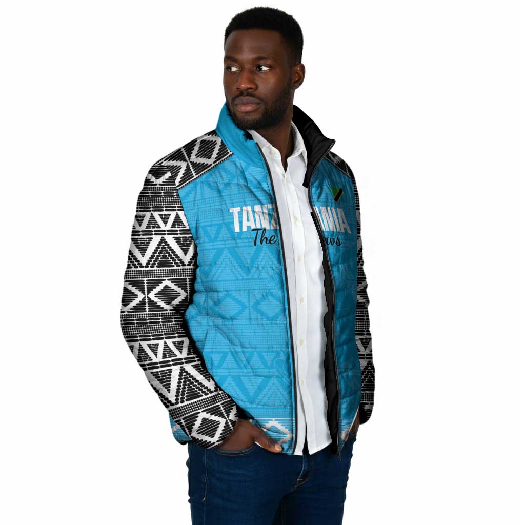 Custom Tanzania Cricket Padded Jacket Go Cows Sporty African Pattern