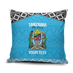 Custom Tanzania Cricket Pillow Cover Go Cows Sporty African Pattern