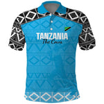Afro Cricket Tanzania Custom Polo Shirt Go Cows Sporty African Pattern - African Pride