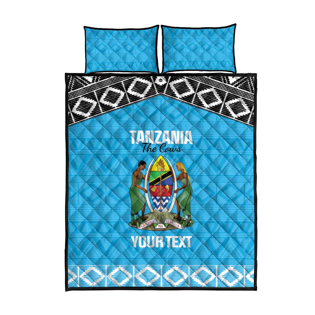 Afro Cricket Tanzania Custom Quilt Bed Set Go Cows Sporty African Pattern - African Pride