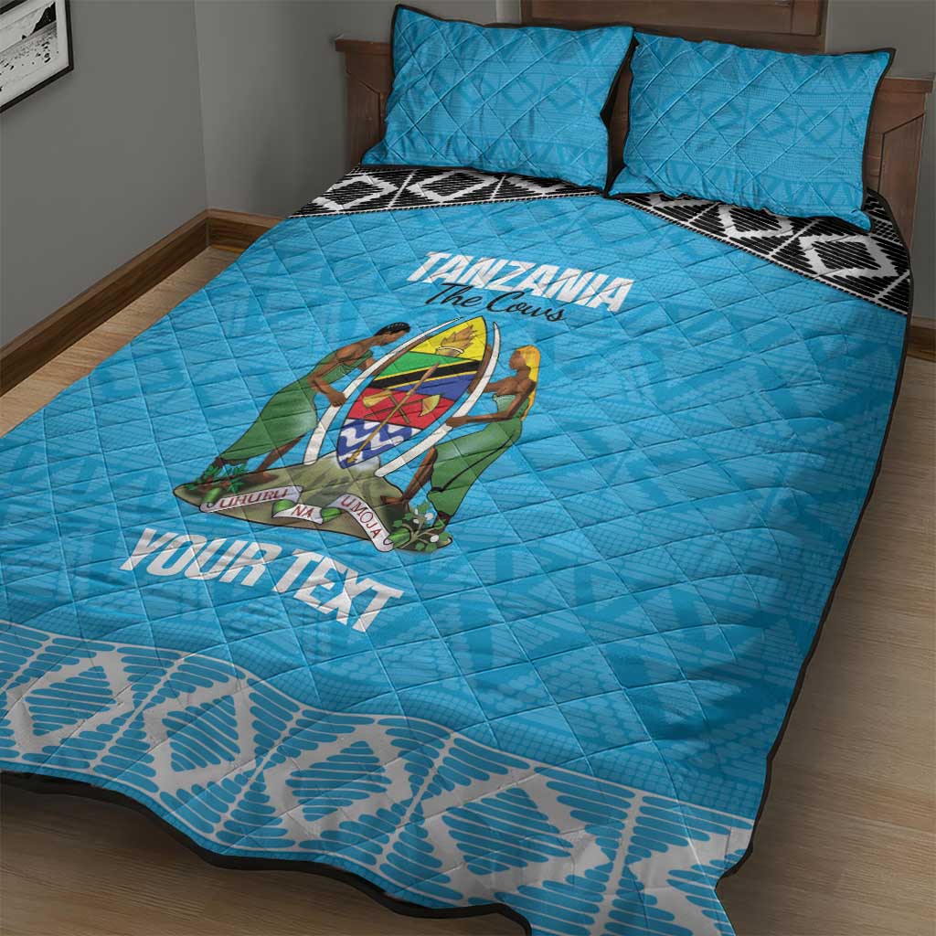 Afro Cricket Tanzania Custom Quilt Bed Set Go Cows Sporty African Pattern - African Pride