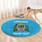 Afro Cricket Tanzania Custom Round Carpet Go Cows Sporty African Pattern - African Pride