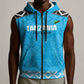 Afro Cricket Tanzania Custom Sleeveless Zip Hoodie Go Cows Sporty African Pattern - African Pride