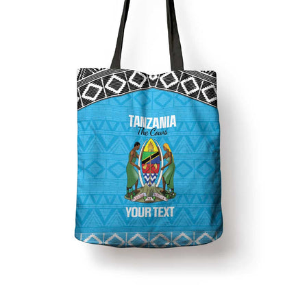 Custom Tanzania Cricket Tote Bag Go Cows Sporty African Pattern