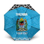 Custom Tanzania Cricket Umbrella Go Cows Sporty African Pattern
