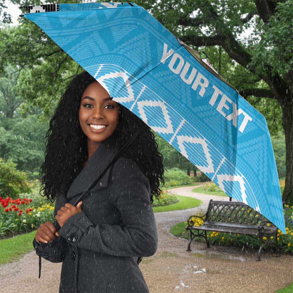 Custom Tanzania Cricket Umbrella Go Cows Sporty African Pattern