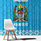 Afro Cricket Tanzania Custom Window Curtain Go Cows Sporty African Pattern - African Pride