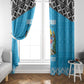 Afro Cricket Tanzania Custom Window Curtain Go Cows Sporty African Pattern - African Pride