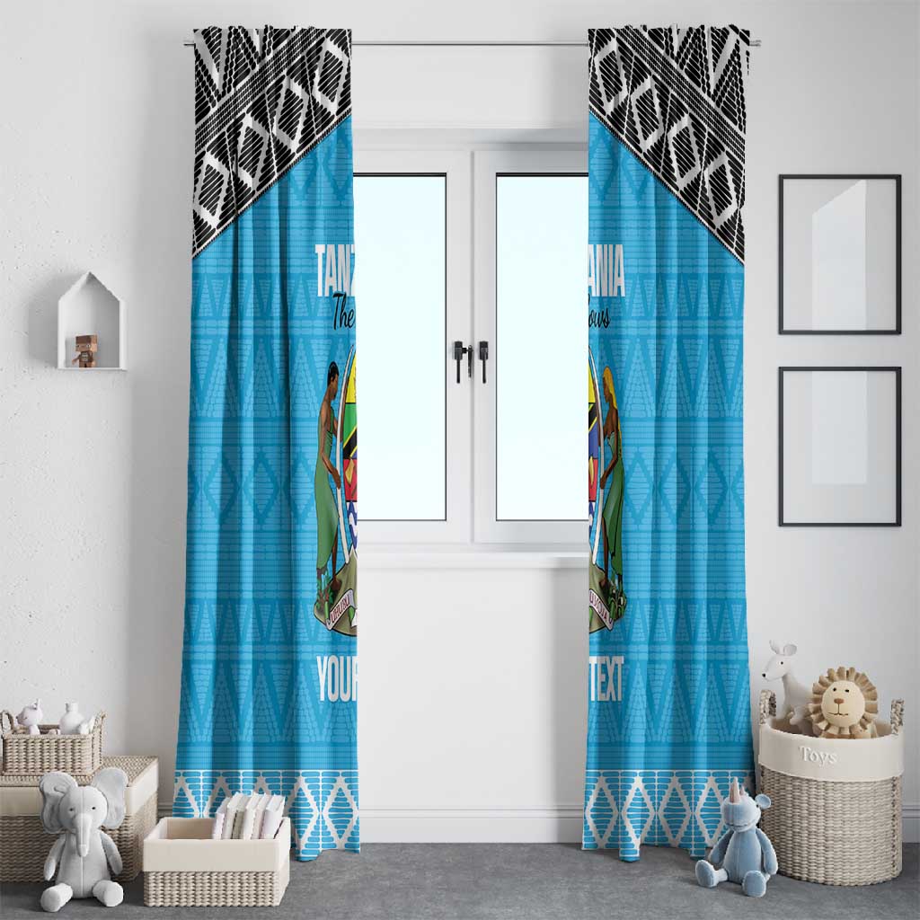 Afro Cricket Tanzania Custom Window Curtain Go Cows Sporty African Pattern - African Pride