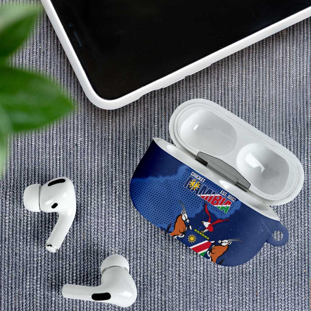 Custom Namibia Cricket AirPods Case Go Eagles Est 1992