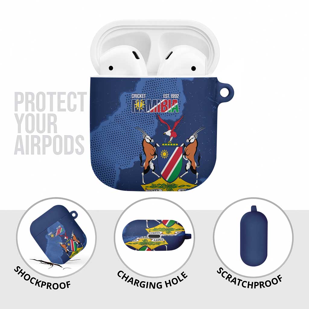 Custom Namibia Cricket AirPods Case Go Eagles Est 1992