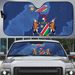 Custom Namibia Cricket Auto Sun Shade Go Eagles Est 1992