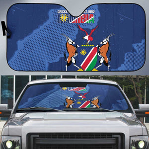 Custom Namibia Cricket Auto Sun Shade Go Eagles Est 1992