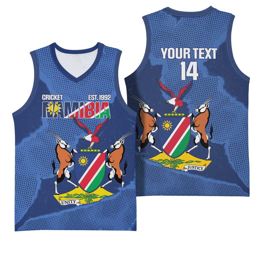 Afro Cricket Namibia Custom Basketball Jersey Go Eagles Est 1992 LT14