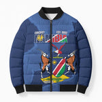 Custom Namibia Cricket Bomber Puffer Jacket Go Eagles Est 1992