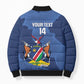 Custom Namibia Cricket Bomber Puffer Jacket Go Eagles Est 1992
