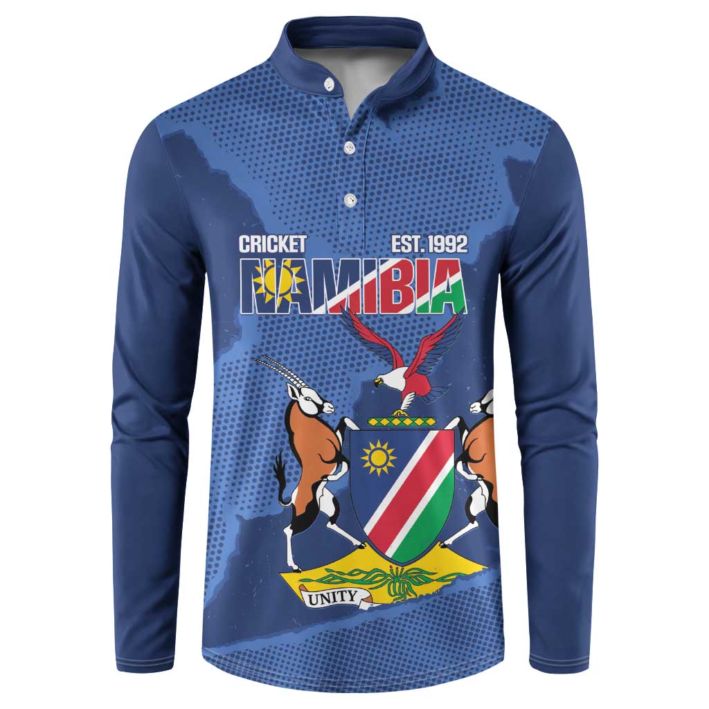 Custom Namibia Cricket Button Sweatshirt Go Eagles Est 1992