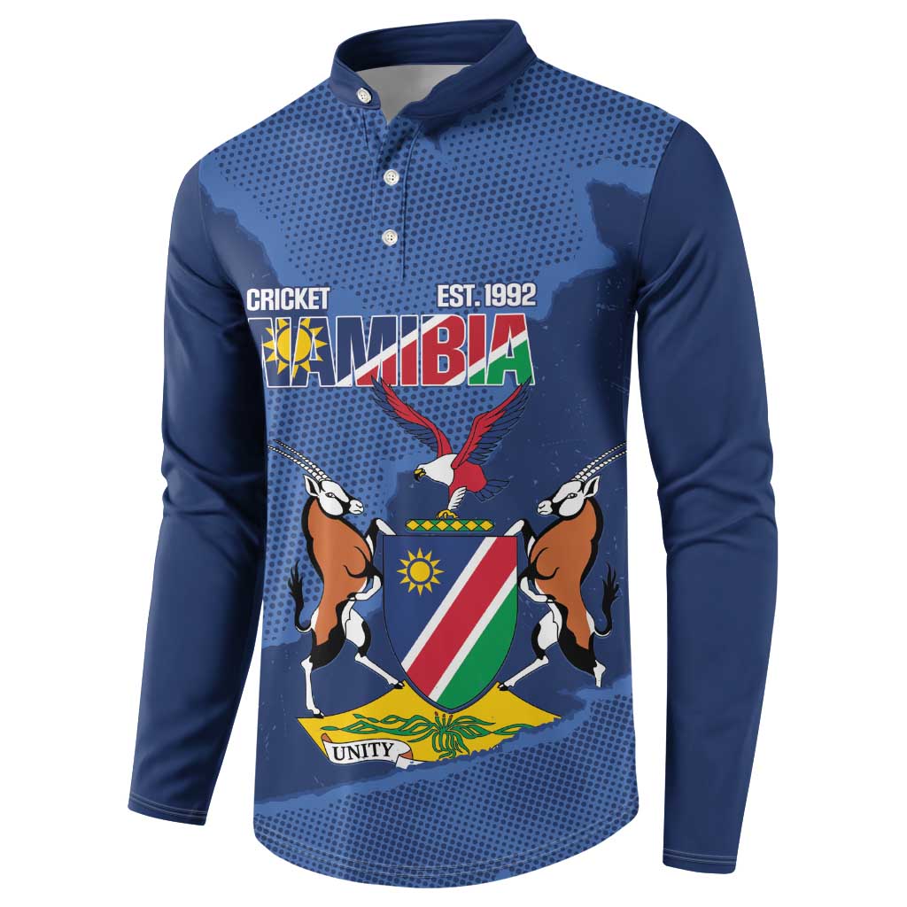 Custom Namibia Cricket Button Sweatshirt Go Eagles Est 1992