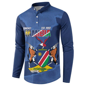 Custom Namibia Cricket Button Sweatshirt Go Eagles Est 1992