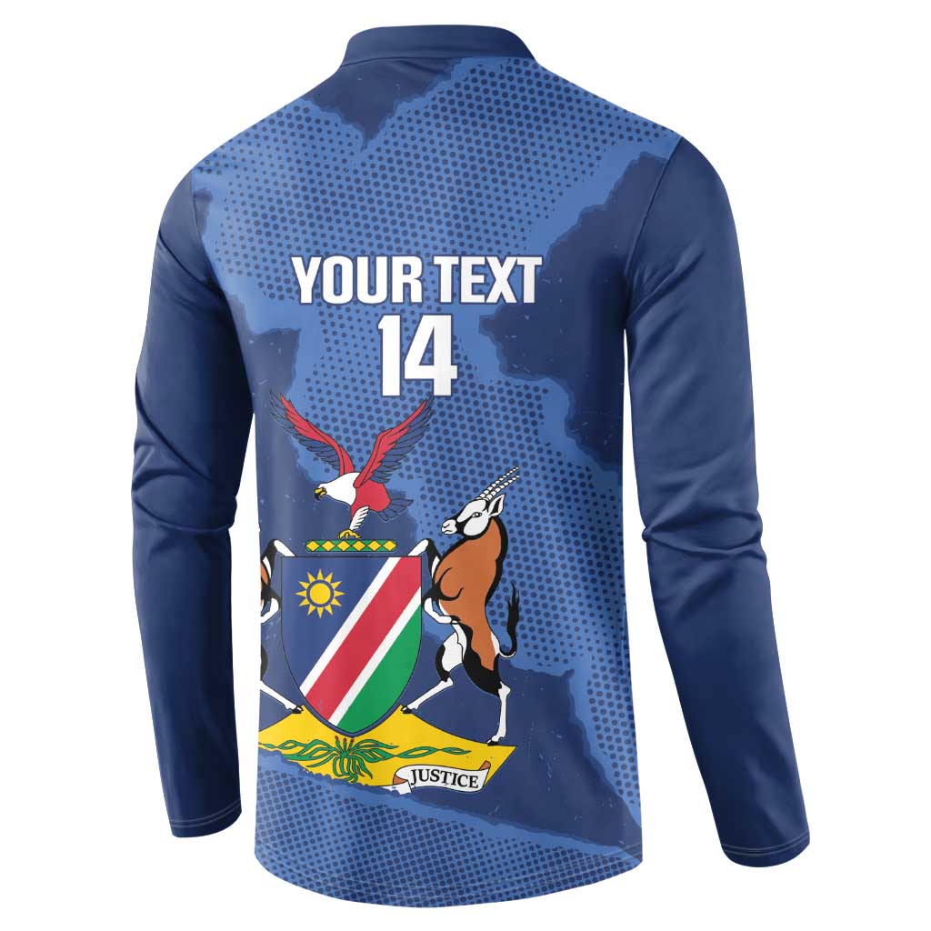 Custom Namibia Cricket Button Sweatshirt Go Eagles Est 1992