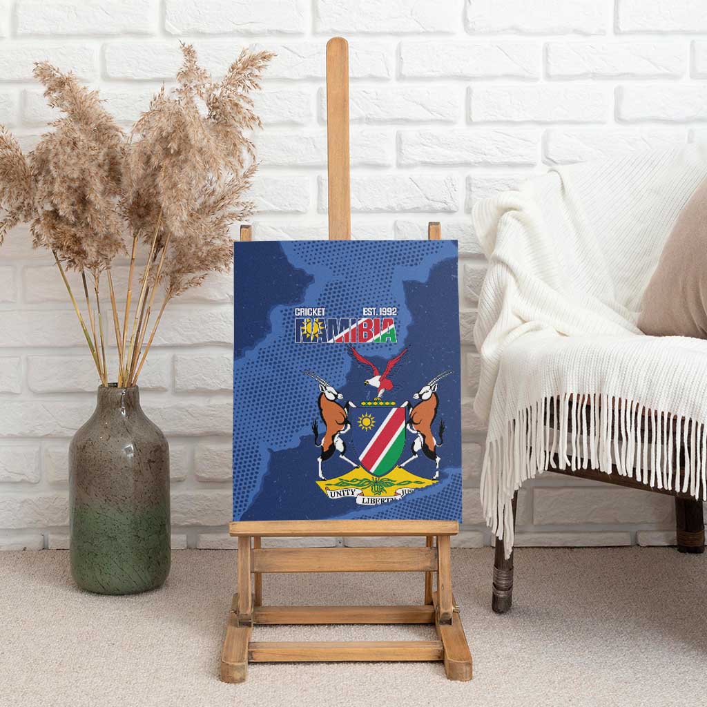 Afro Cricket Namibia Custom Canvas Wall Art Go Eagles Est 1992 - African Pride
