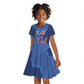 Afro Cricket Namibia Custom Kid Short Sleeve Dress Go Eagles Est 1992 - African Pride