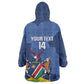 Afro Cricket Namibia Custom Kid Wearable Blanket Hoodie Go Eagles Est 1992 - African Pride