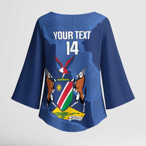Custom Namibia Cricket Kimono Sleeve Blouse Go Eagles Est 1992
