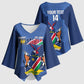 Custom Namibia Cricket Kimono Sleeve Blouse Go Eagles Est 1992