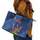 Afro Cricket Namibia Custom Leather Tote Bag Go Eagles Est 1992 - African Pride