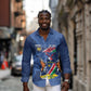 Afro Cricket Namibia Custom Long Sleeve Button Shirt Go Eagles Est 1992 - African Pride