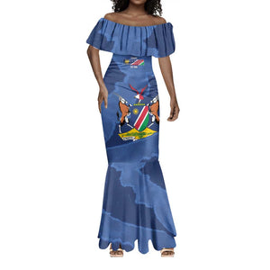 Afro Cricket Namibia Custom Mermaid Dress Go Eagles Est 1992 - African Pride