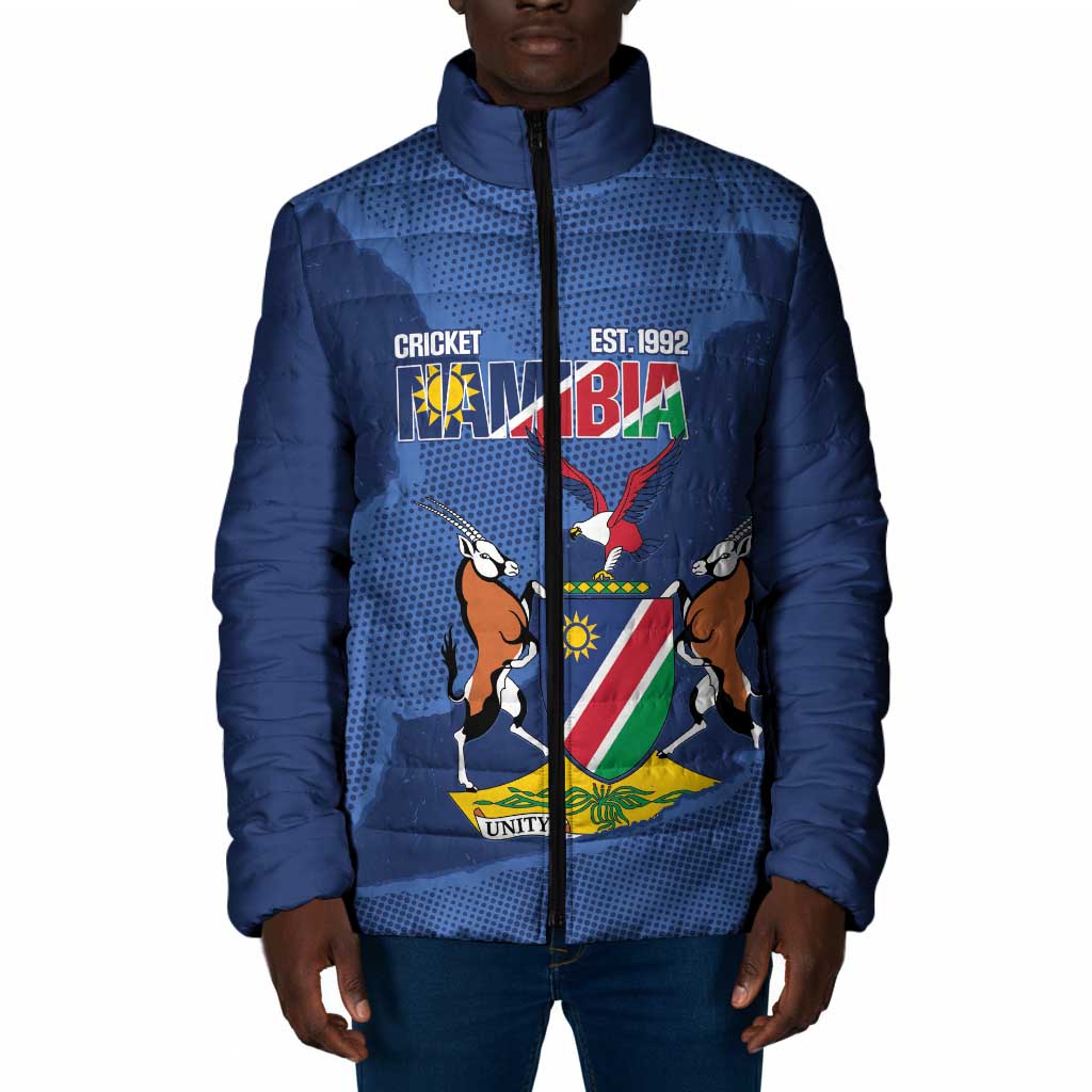 Custom Namibia Cricket Padded Jacket Go Eagles Est 1992