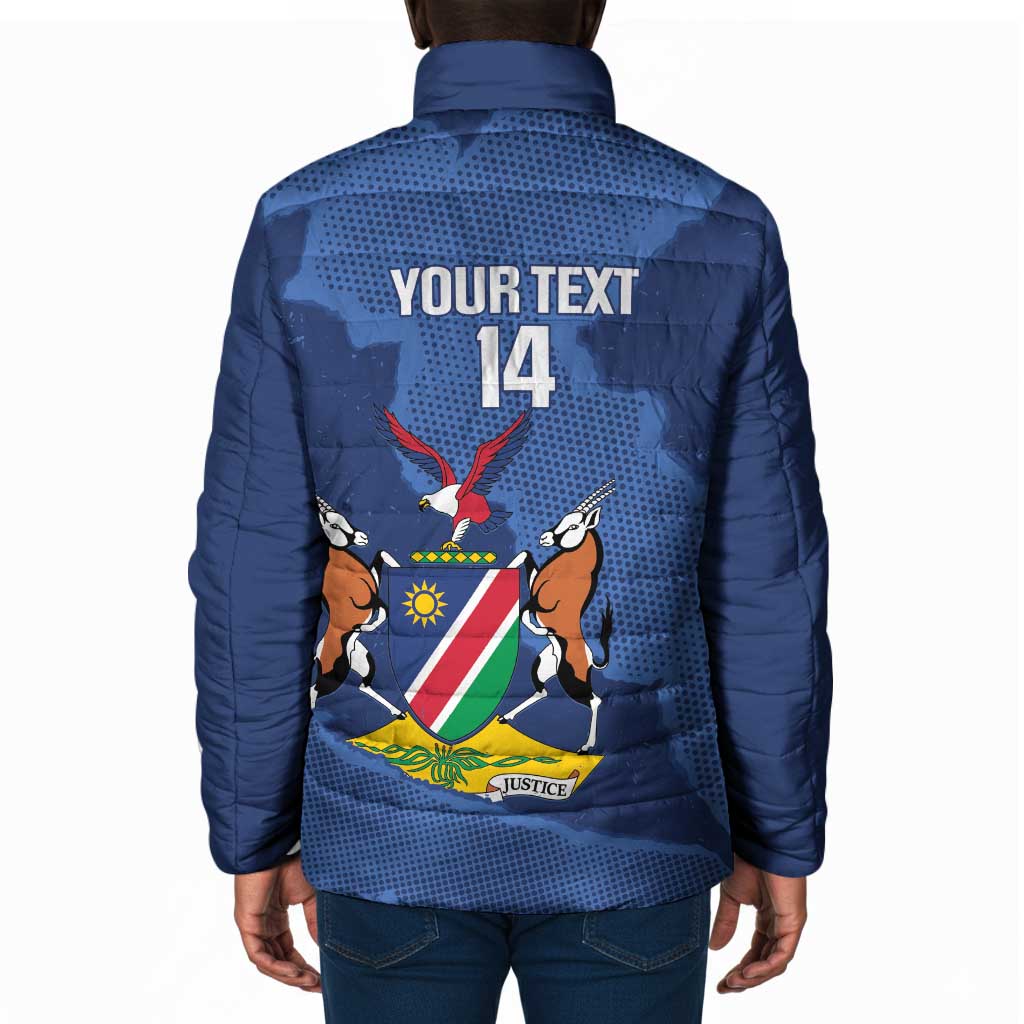 Custom Namibia Cricket Padded Jacket Go Eagles Est 1992